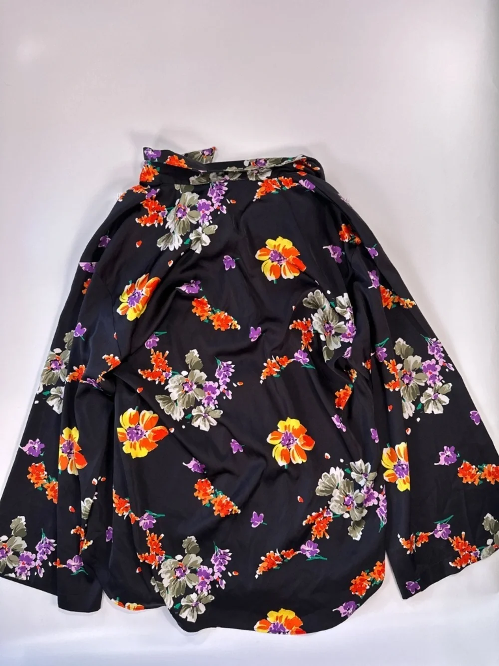 Savage X Fenty Women Night Blooms Satin Sleep Shirt Floral Medium